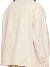 Chemise Papier workwear surpiquée - Off White
