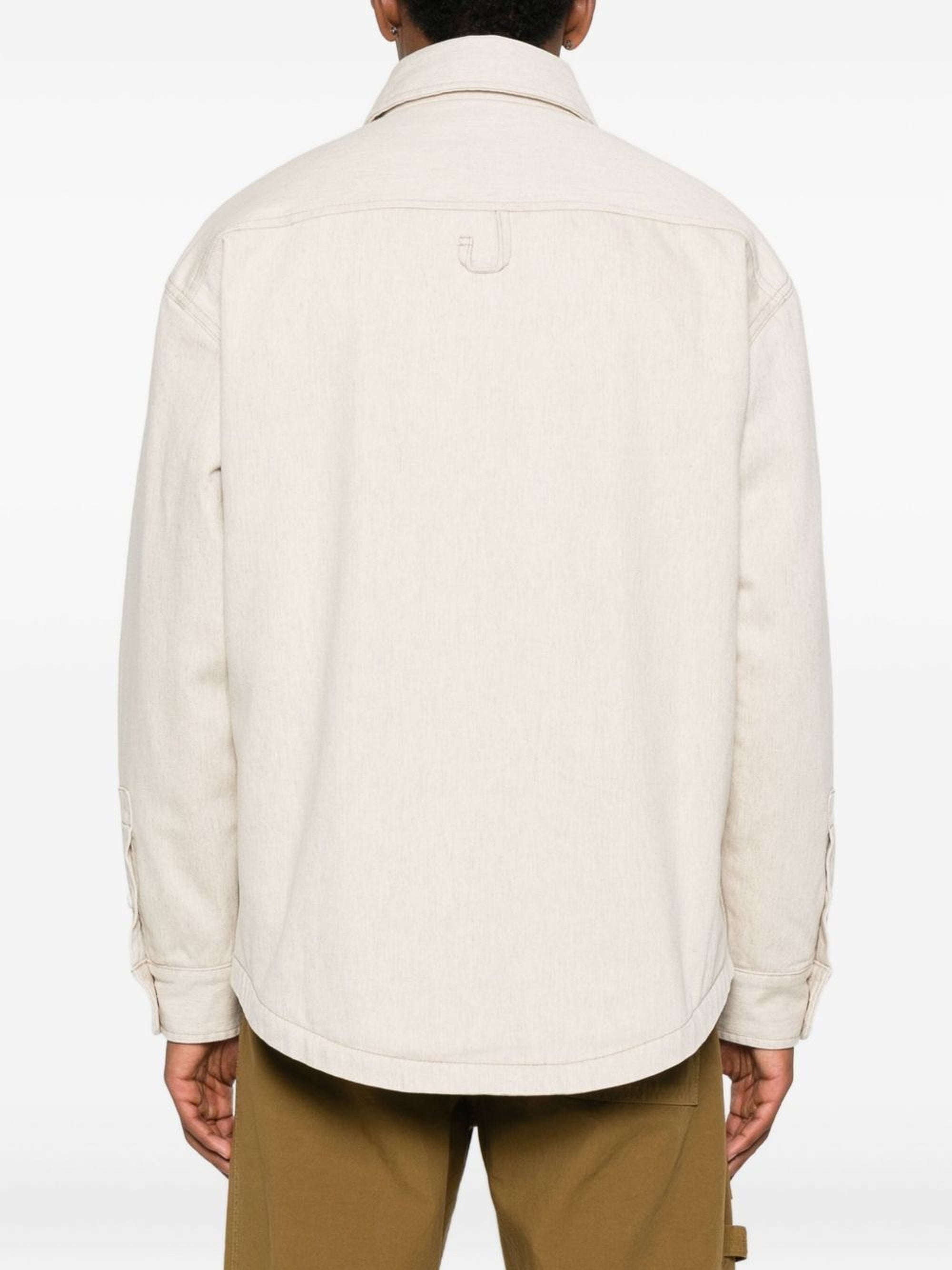 Chemise Papier workwear surpiquée - Off White