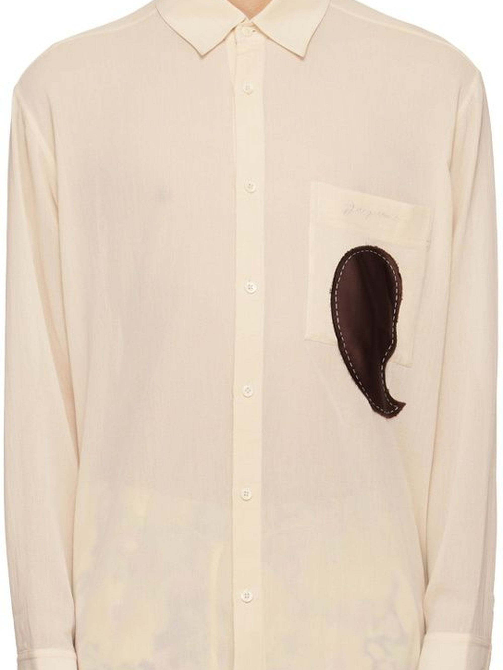 Chemise Pera paisley brodée - Embroidered Brown Paisley