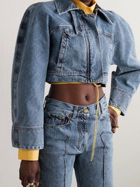 The De Nîmes Meio Jacket - Blue & Tabac