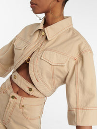 Chemise boléro De-Nimes Yuma - Beige & Terracotta