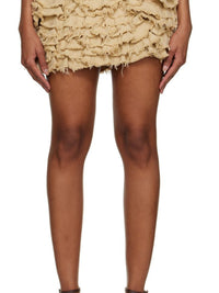 The De Nîmes Artichaut Skirt - Beige & Terracotta