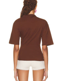 T-shirt Perola fendu - Brown