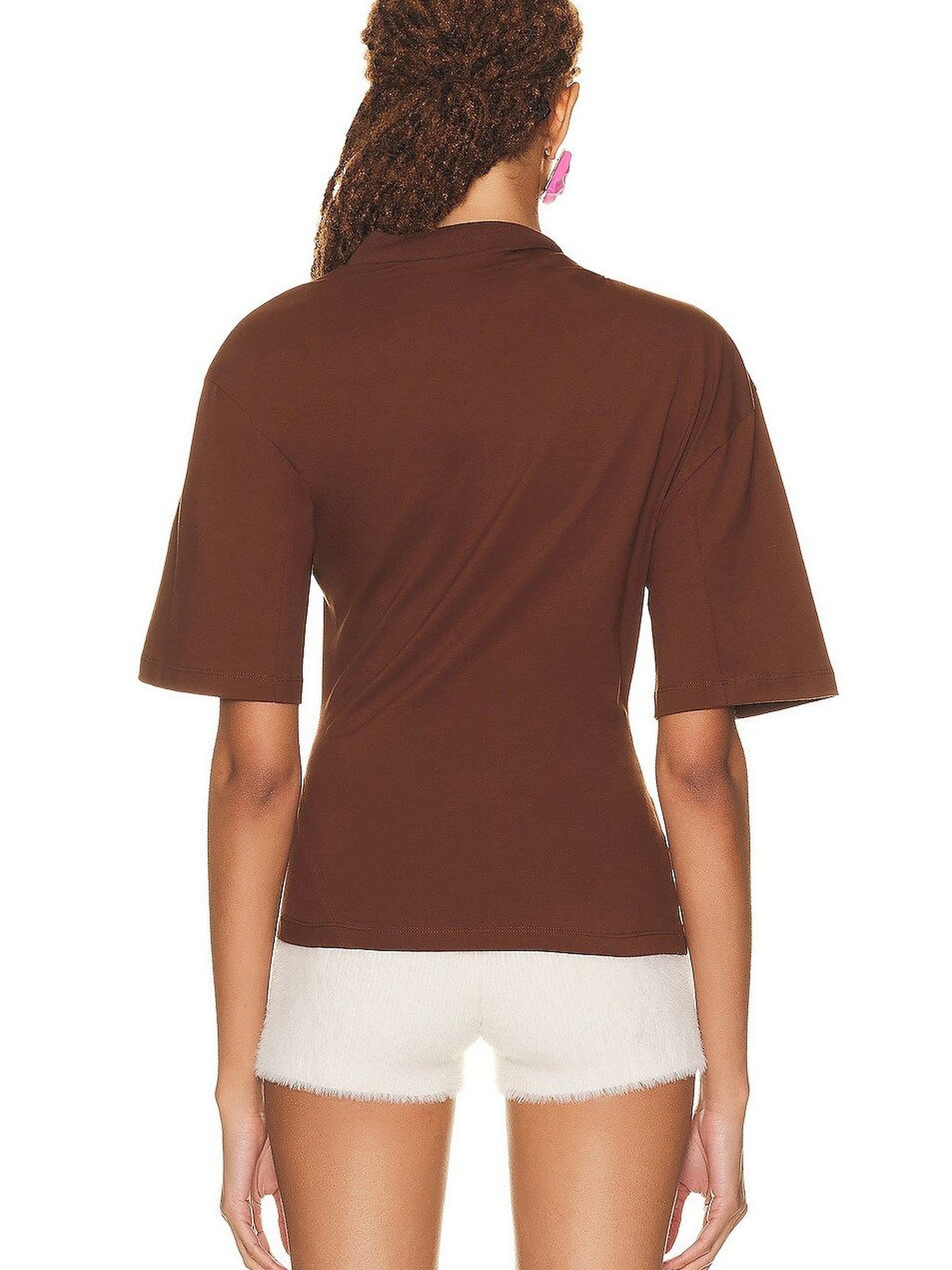 T-shirt Perola fendu - Brown