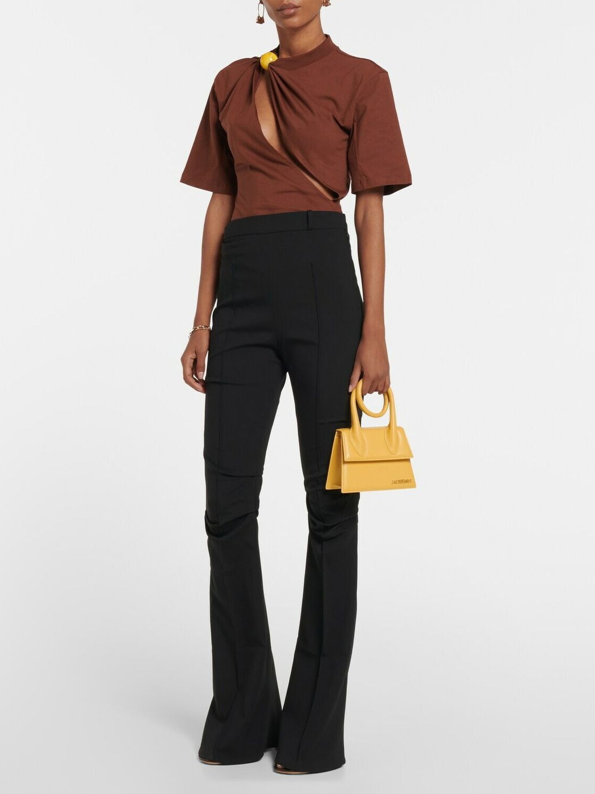 T-shirt Perola fendu - Brown