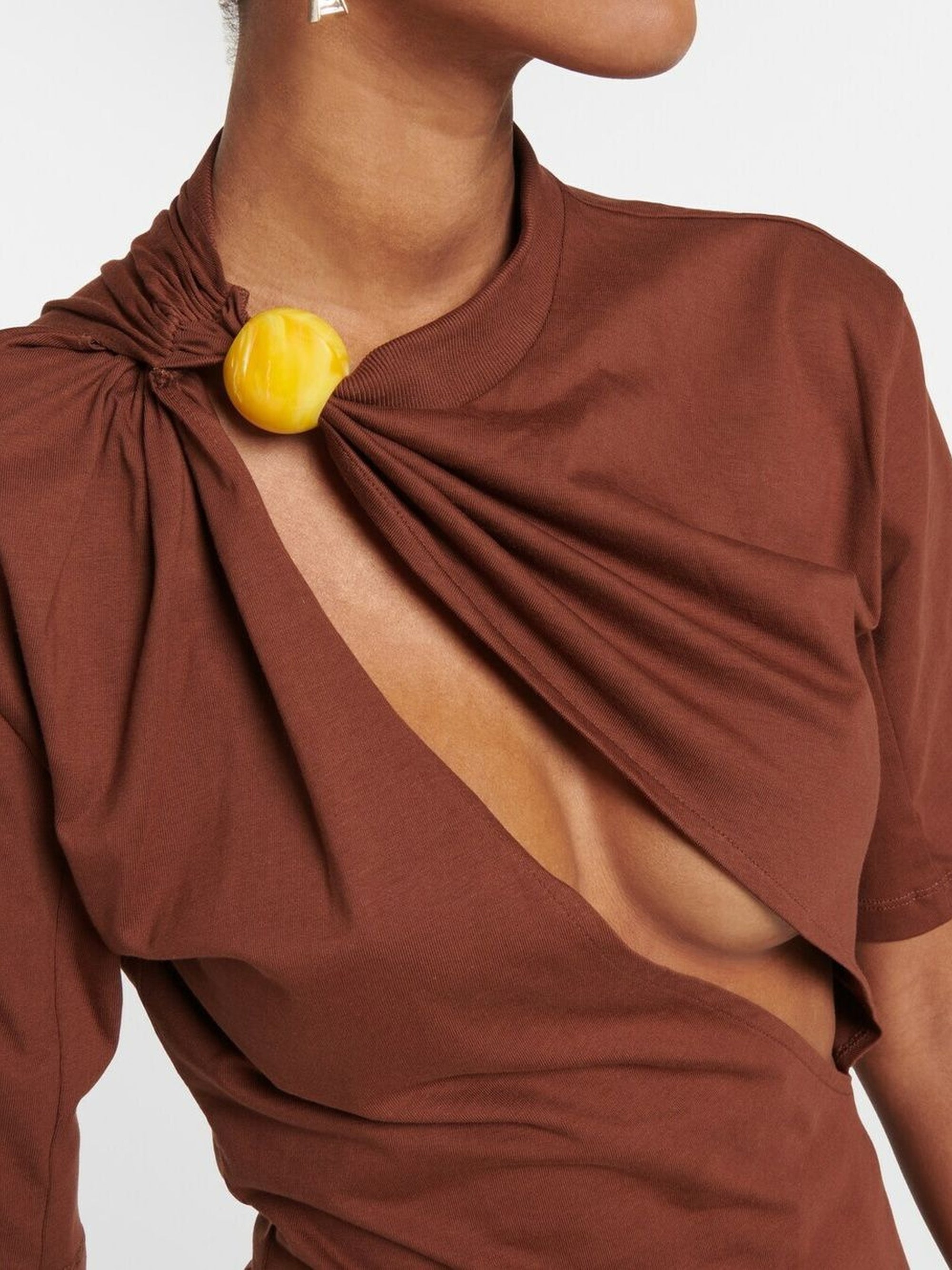 T-shirt Perola fendu - Brown