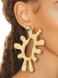 The Sol Hoop Earrings - Yellow Gold
