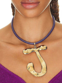 The J Ouro Necklace - Purple