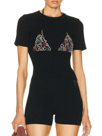 The Bikini Knit Top - Black