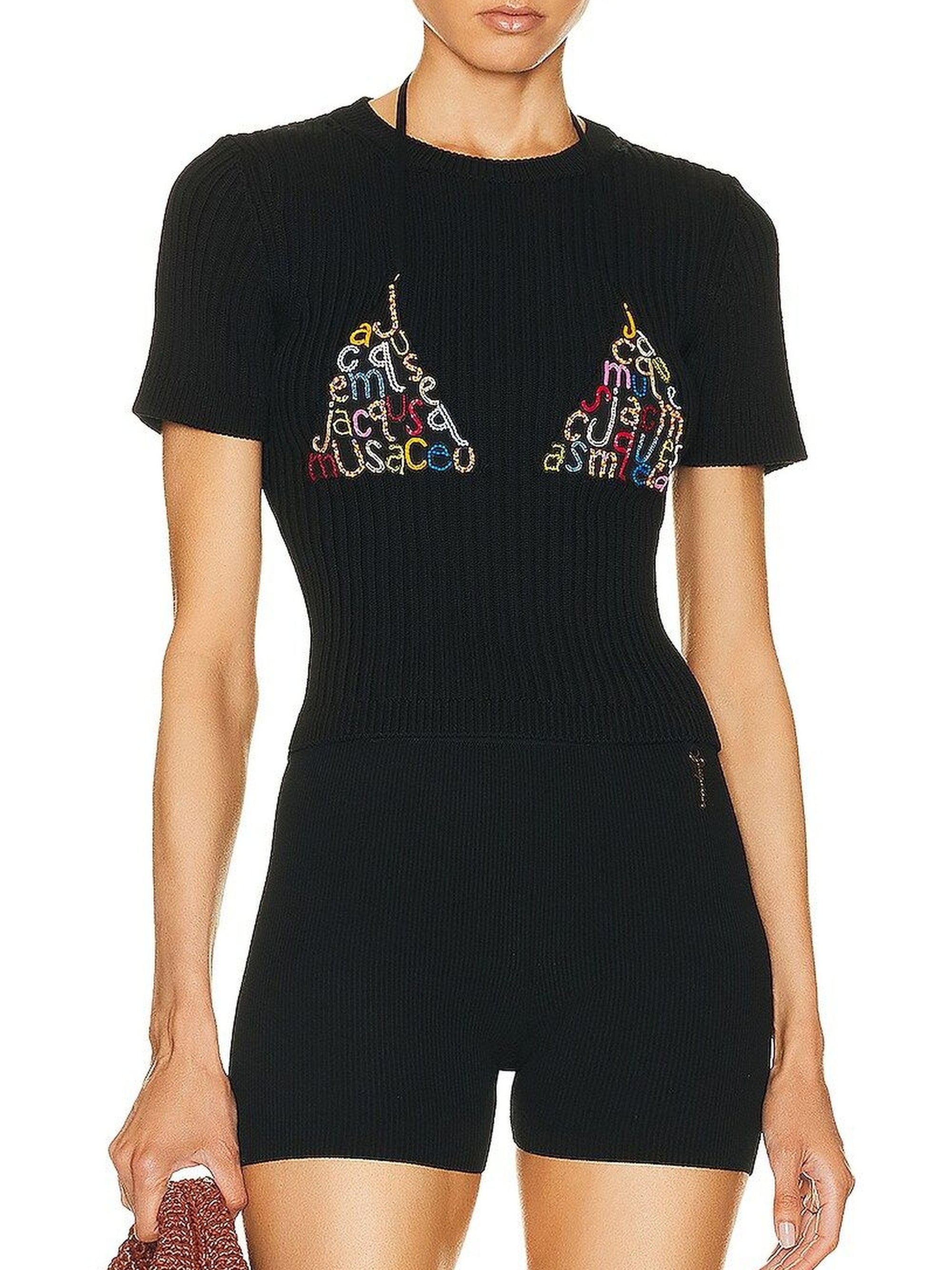 The Bikini Knit Top - Black