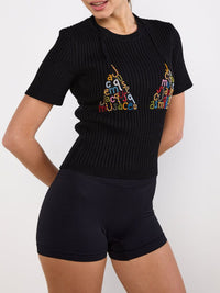 The Bikini Knit Top - Black