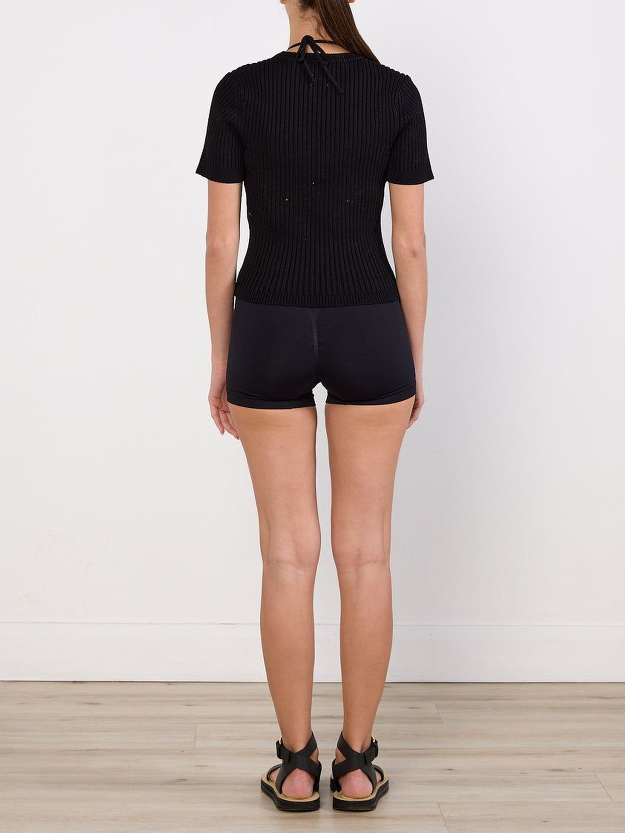 The Bikini Knit Top - Black