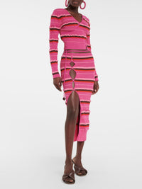 DARK PINK LE CARDIGAN TORDU