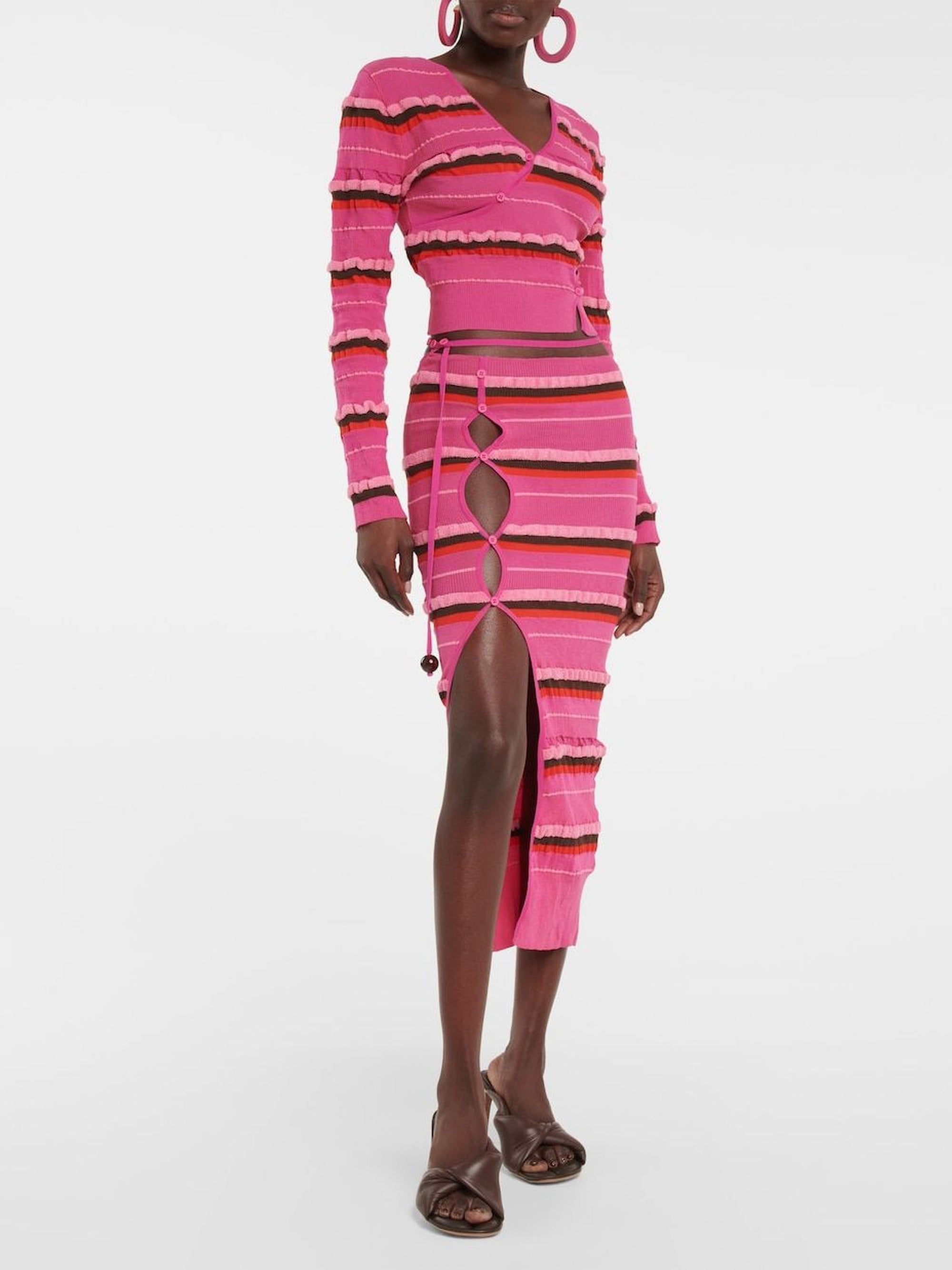 DARK PINK LE CARDIGAN TORDU