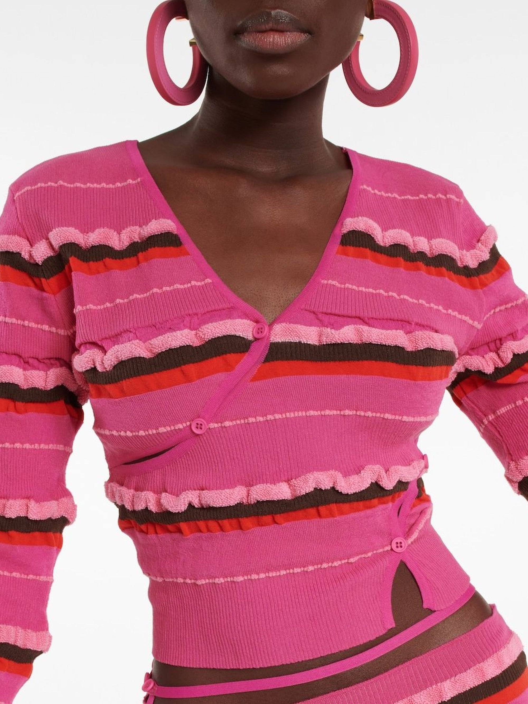 DARK PINK LE CARDIGAN TORDU