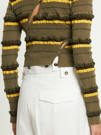 The Tordu Cardigan - Dark Green