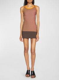 Robe courte Turbi en maille - Multi Brown