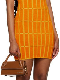 Robe Malha à carreaux - Orange