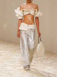 Brassière Artichaut à volants - Off White