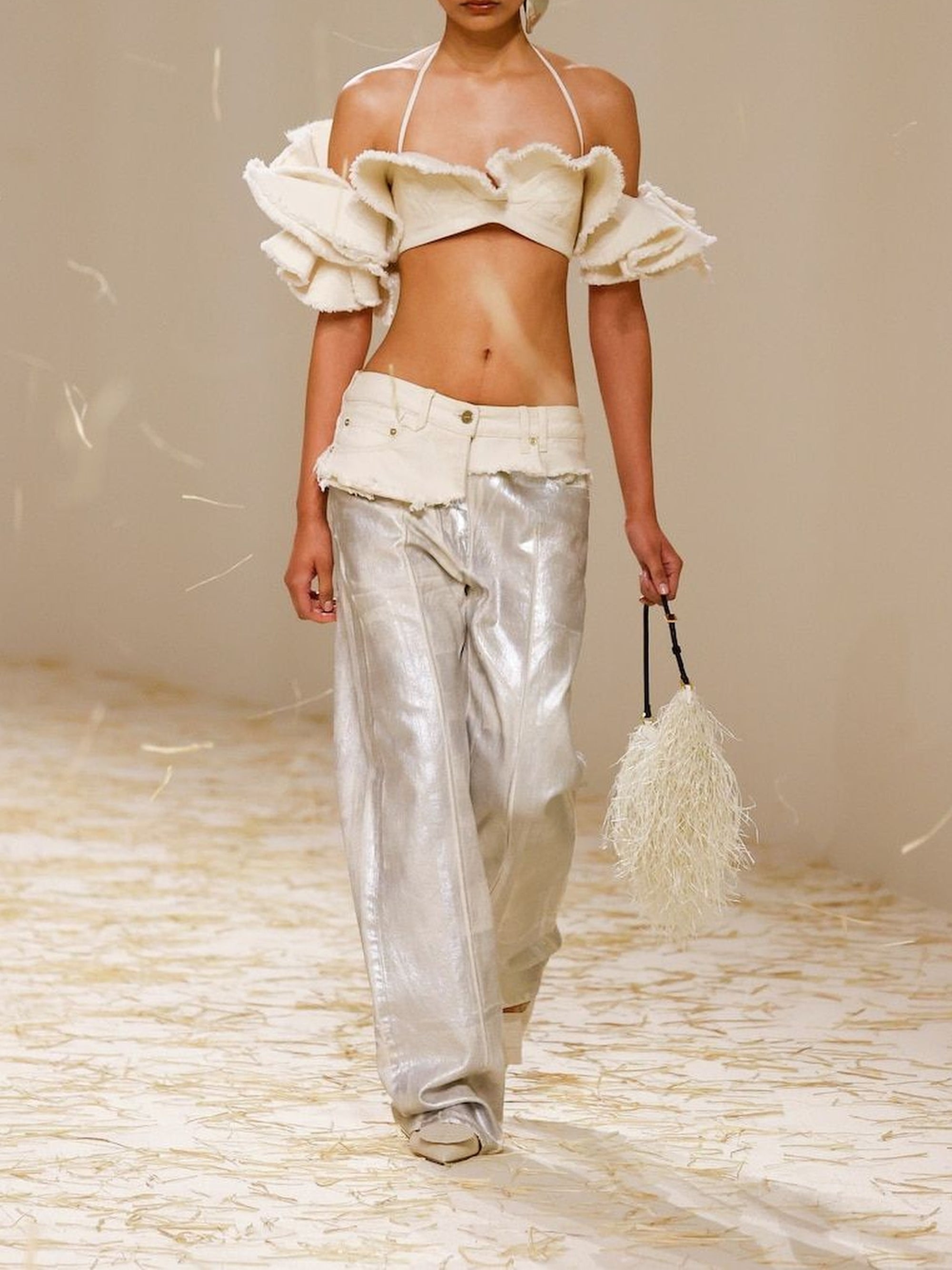 Brassière Artichaut à volants - Off White
