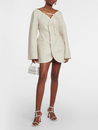 Robe Peplo blazer déstructurée - Beige