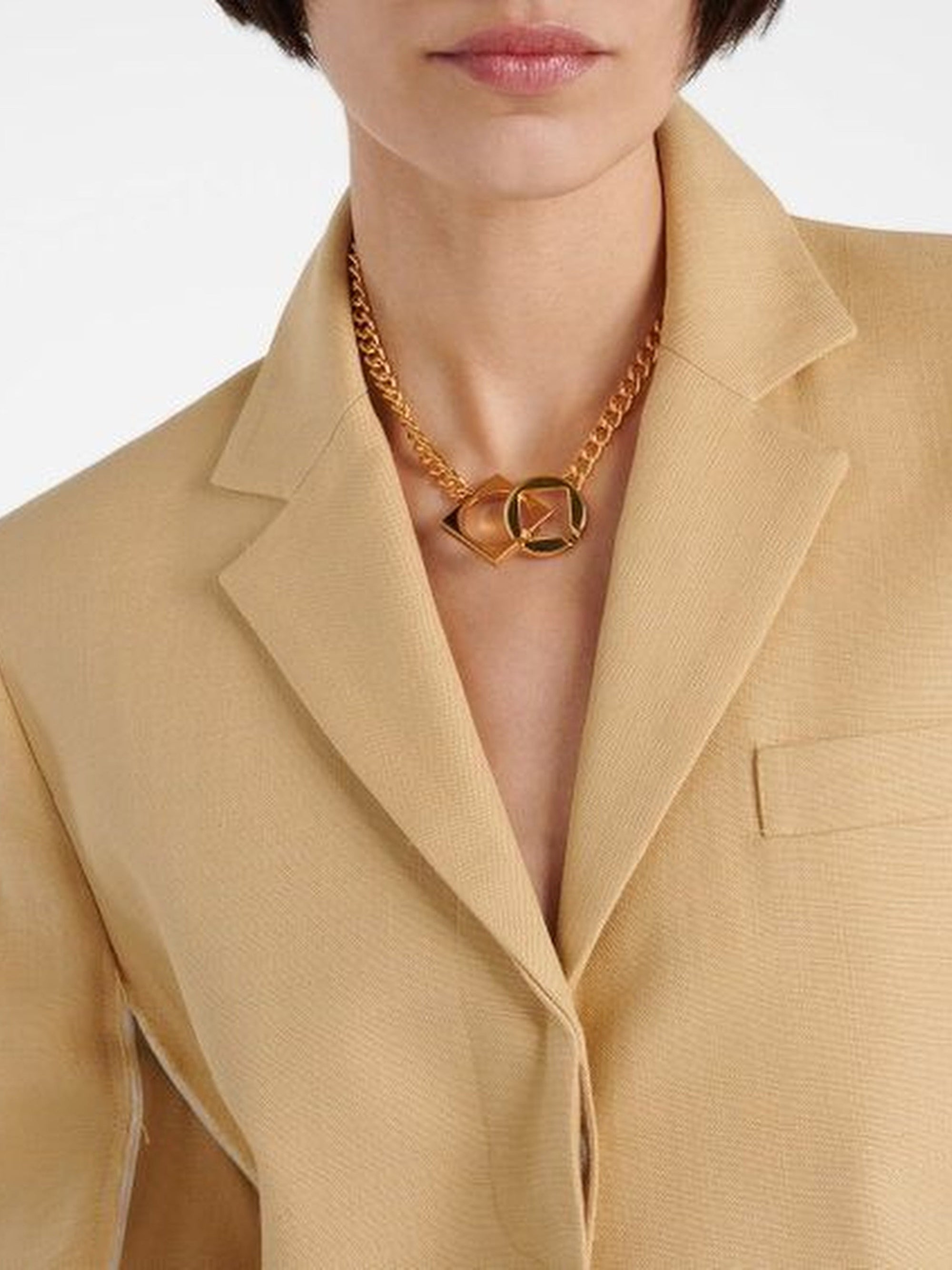 LIGHT GOLD LE COLLIER ROND CARRE