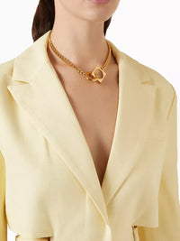 The Rond Carré Necklace - Light Gold
