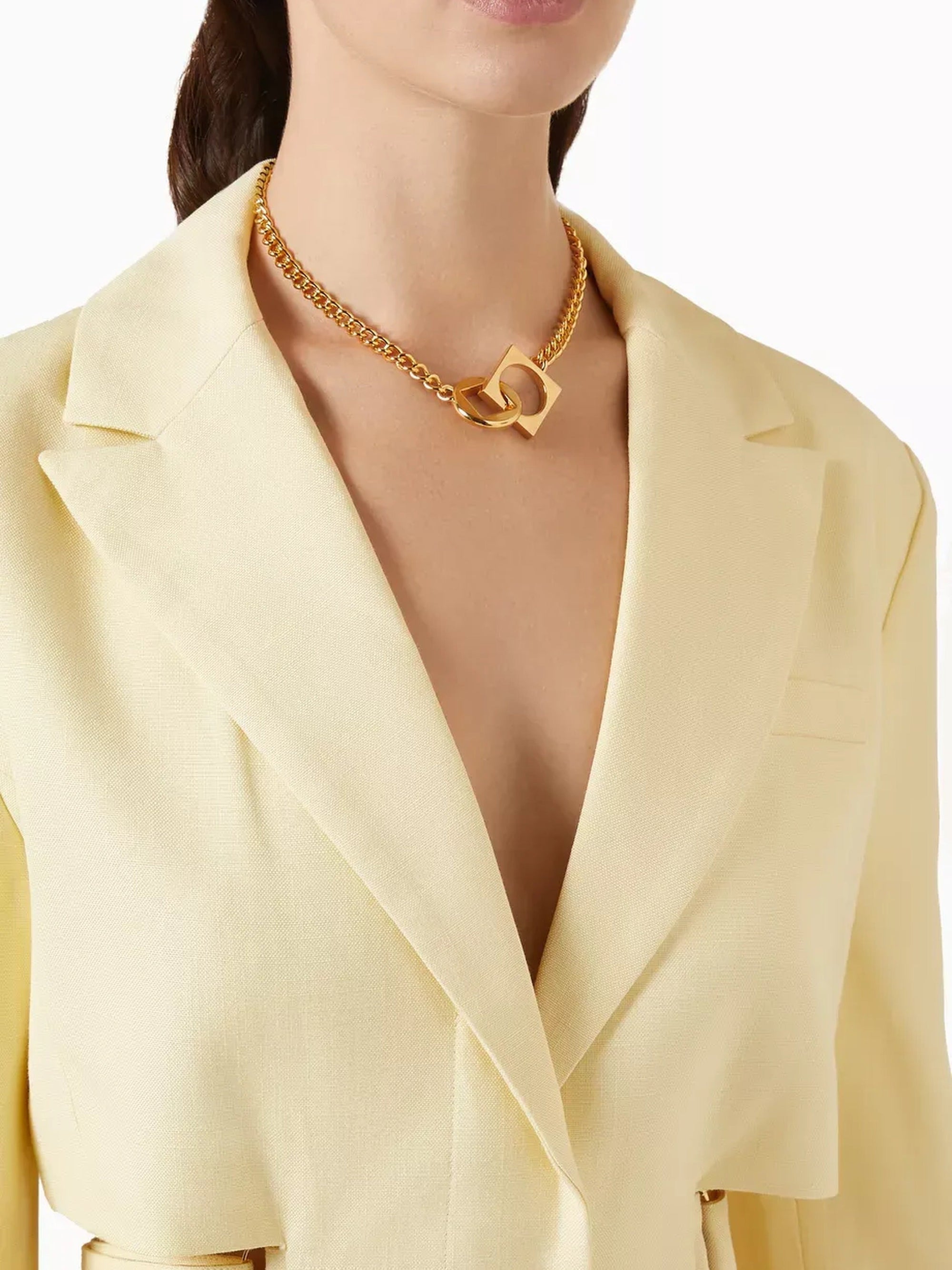 LIGHT GOLD LE COLLIER ROND CARRE