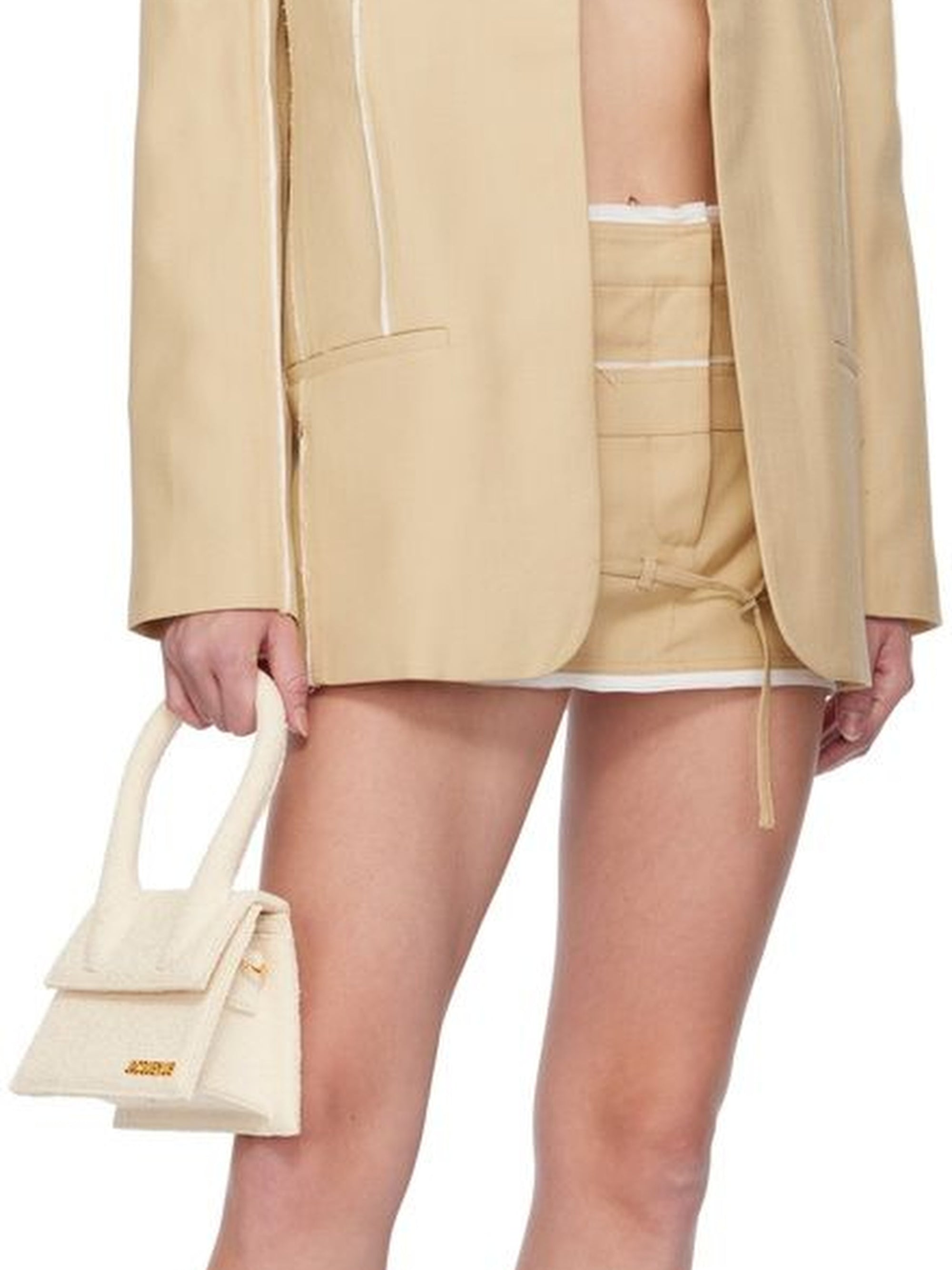 The Jupe Caraco Mini Dress - Beige