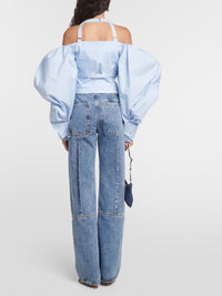 LIGHT BLUE LE HAUT TAFFETAS