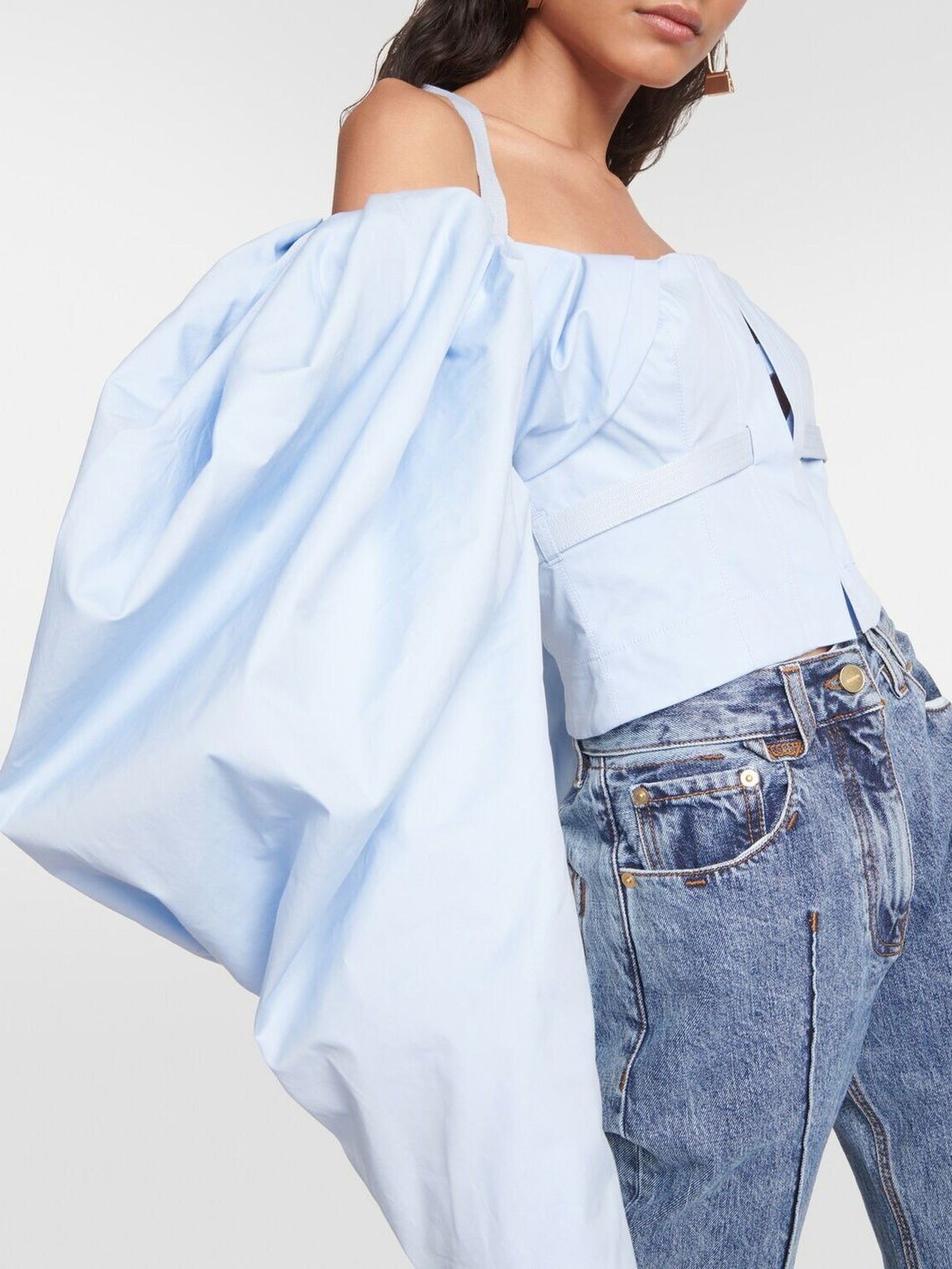 LIGHT BLUE LE HAUT TAFFETAS