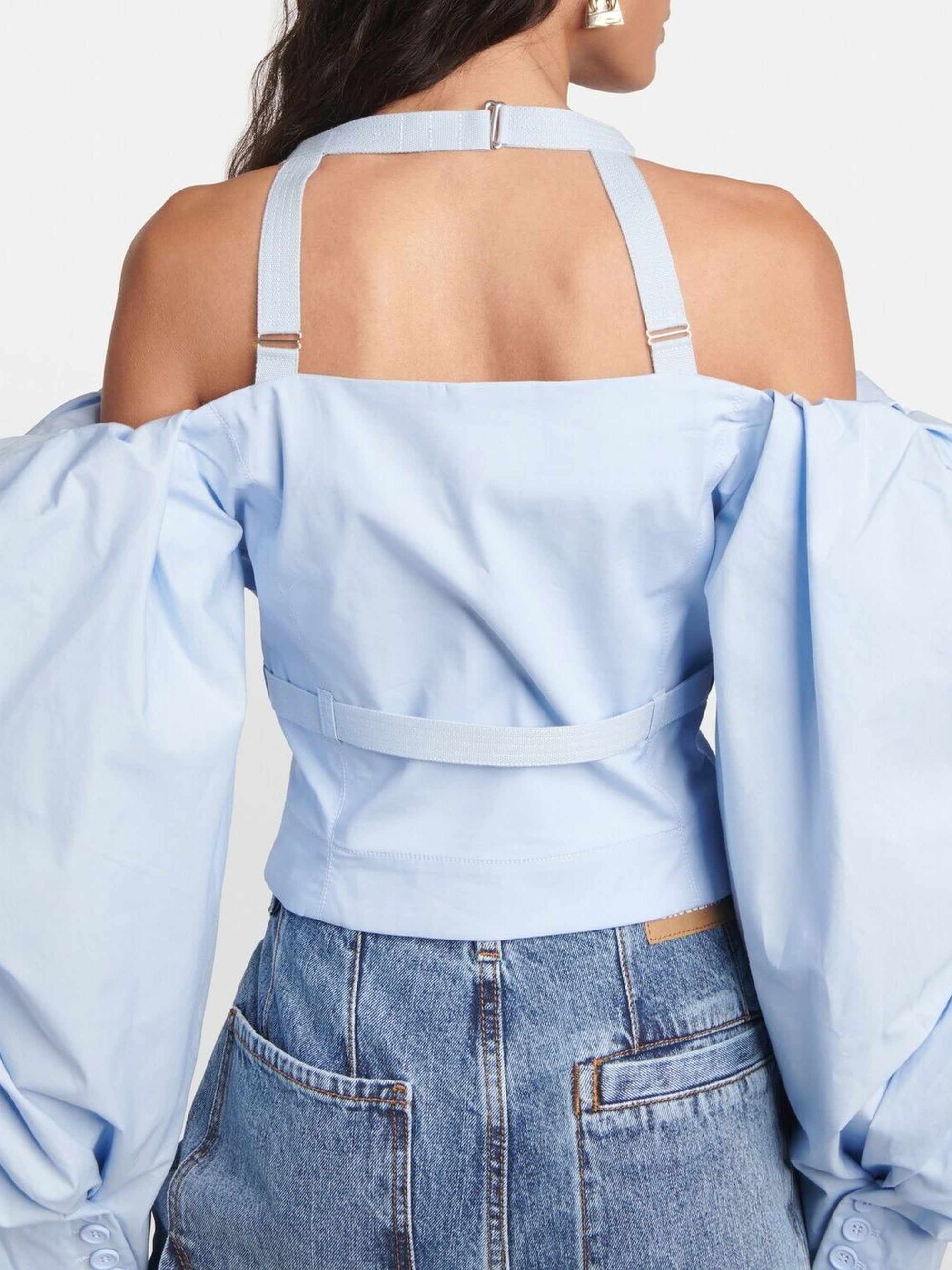 Blouse à manches bouffantes - Light Blue