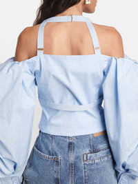 LIGHT BLUE LE HAUT TAFFETAS