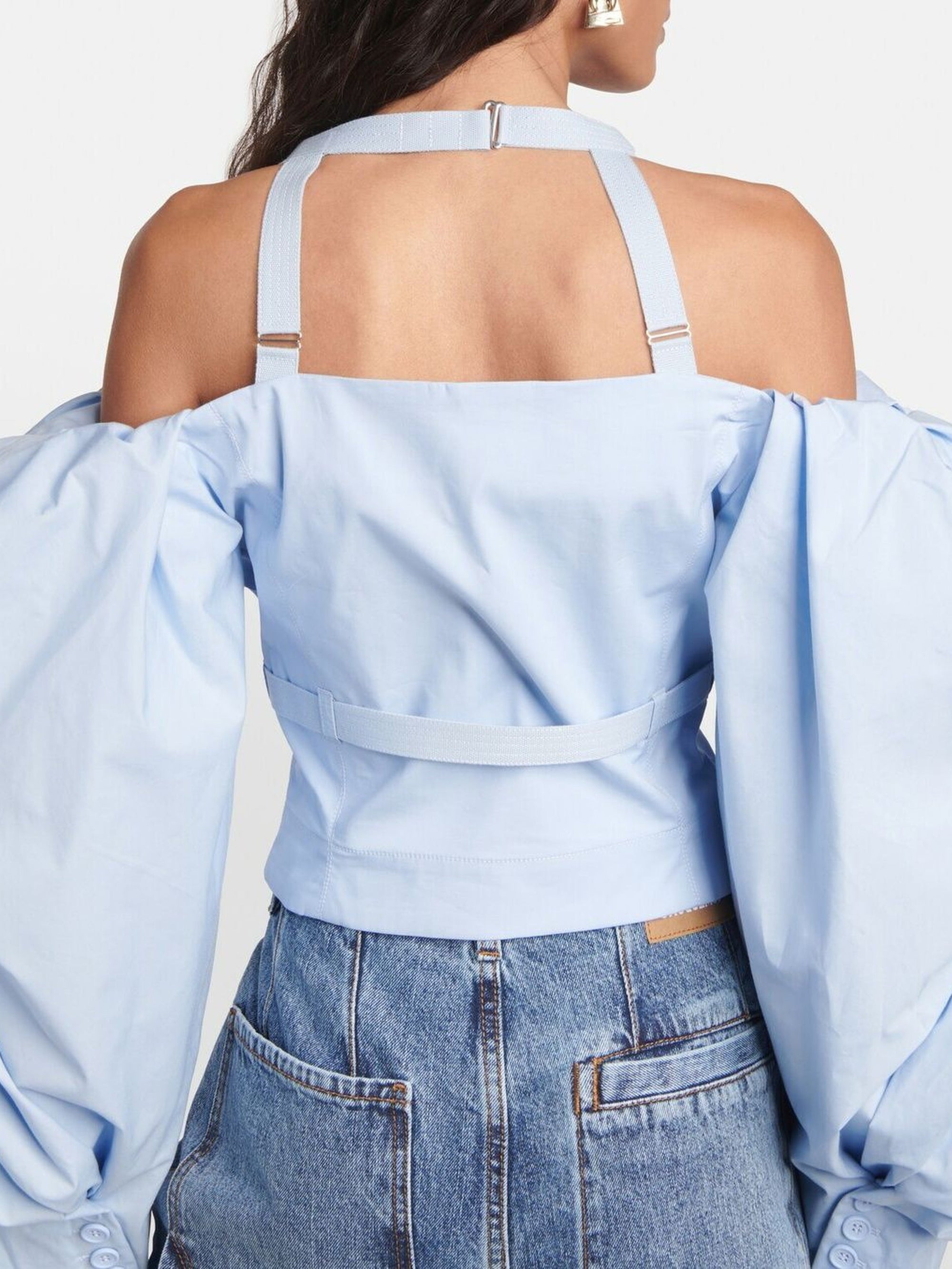 LIGHT BLUE LE HAUT TAFFETAS