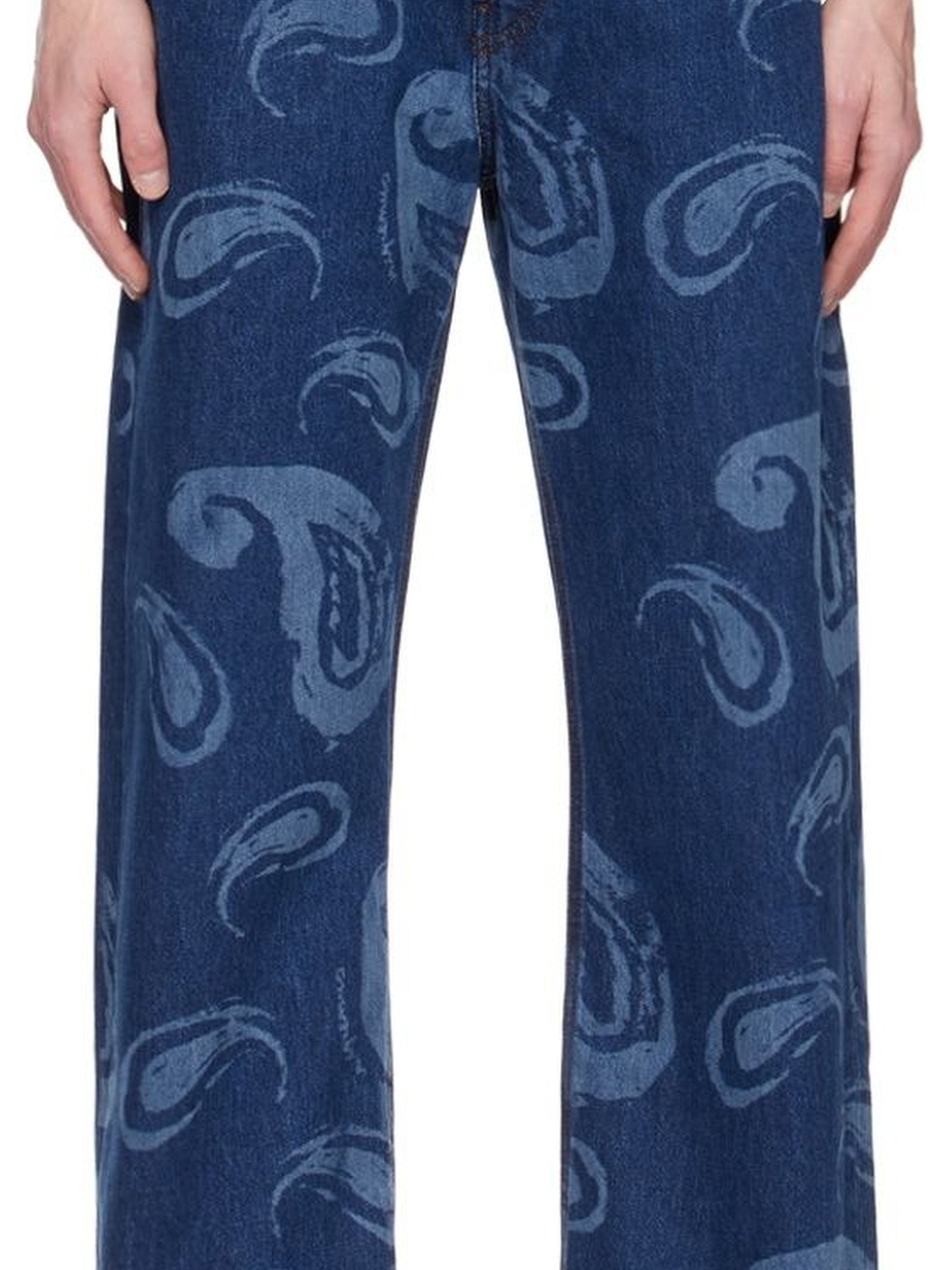 Pantalon De-Nimes Suno en denim - Blue Paisley