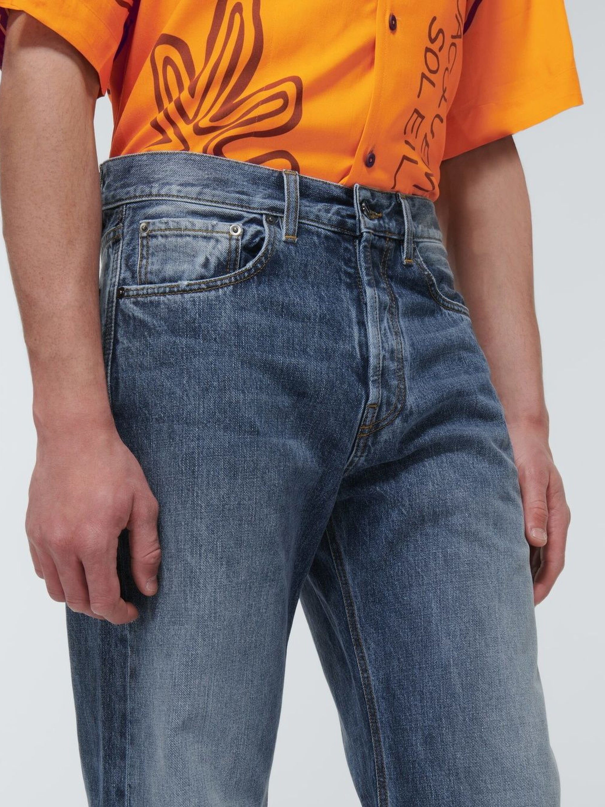 Pantalon De-Nimes Suno en denim - Blue & Tabac