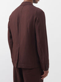 Veste Meio fluide à trois boutons - Dark Brown