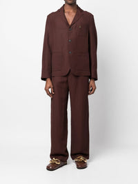 Veste Meio fluide à trois boutons - Dark Brown