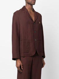 Veste Meio fluide à trois boutons - Dark Brown