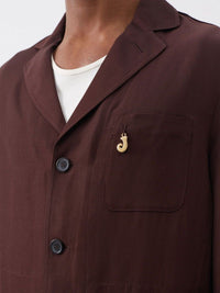 Veste Meio fluide à trois boutons - Dark Brown