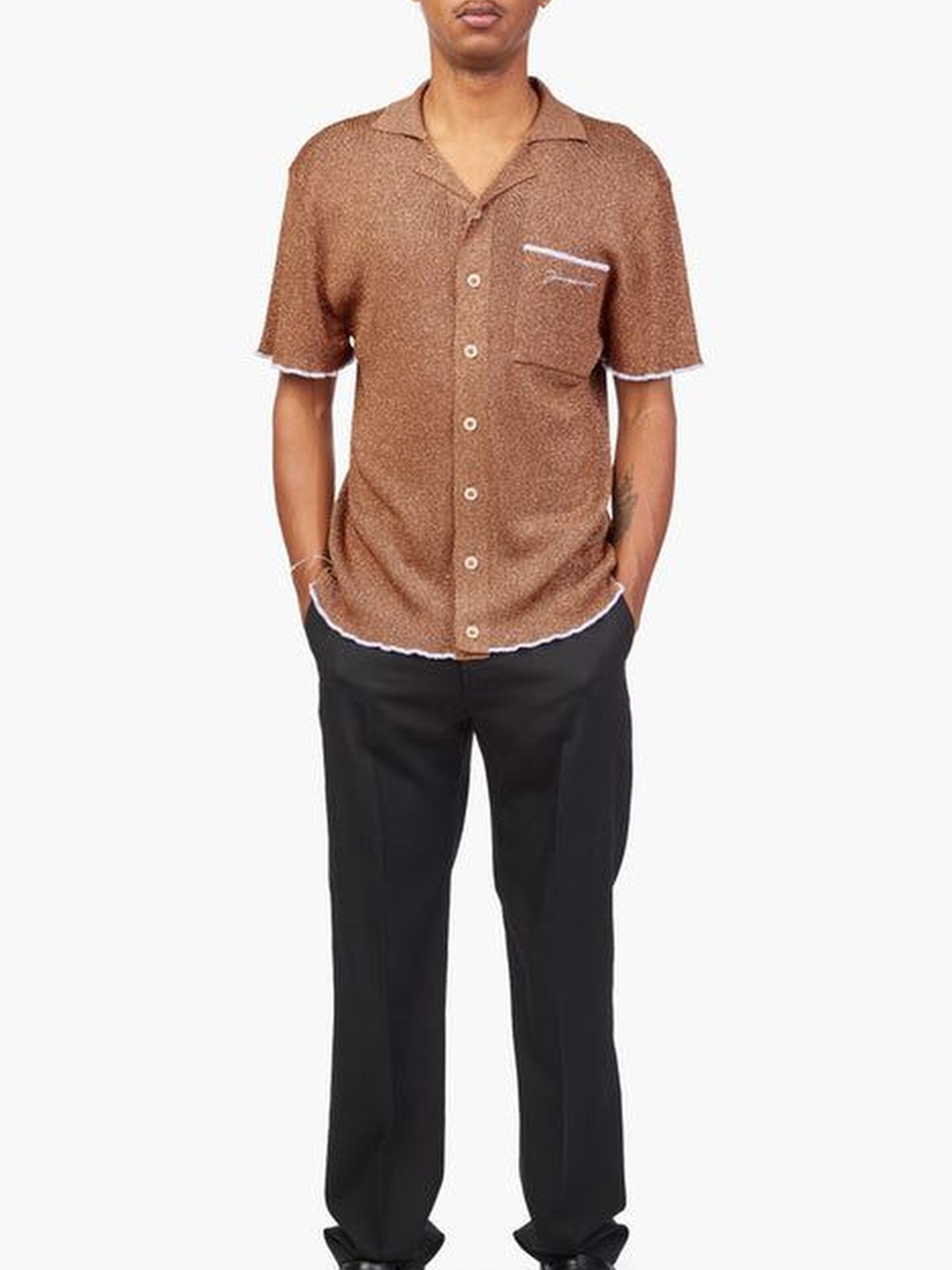 Chemise à manches courtes Prata - Brown