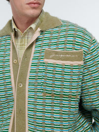Cardigan Macio oversize - Multi Green
