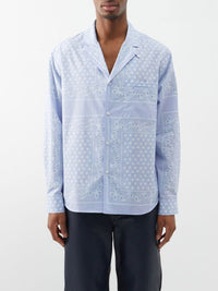 Chemise Luis à manches longues - Blue Faded Paisley