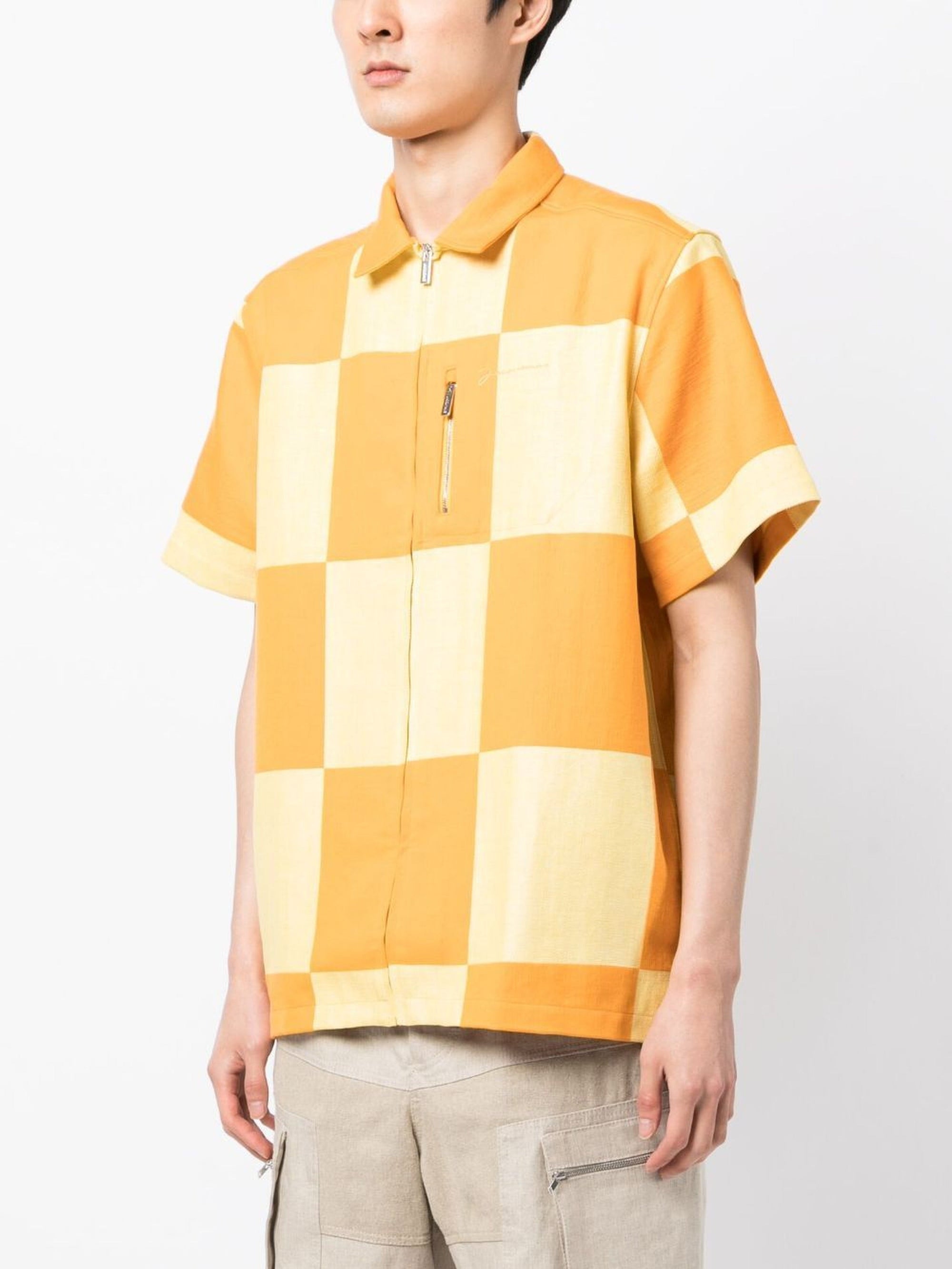 YELLOW CHECKS LA CHEMISE BANHO