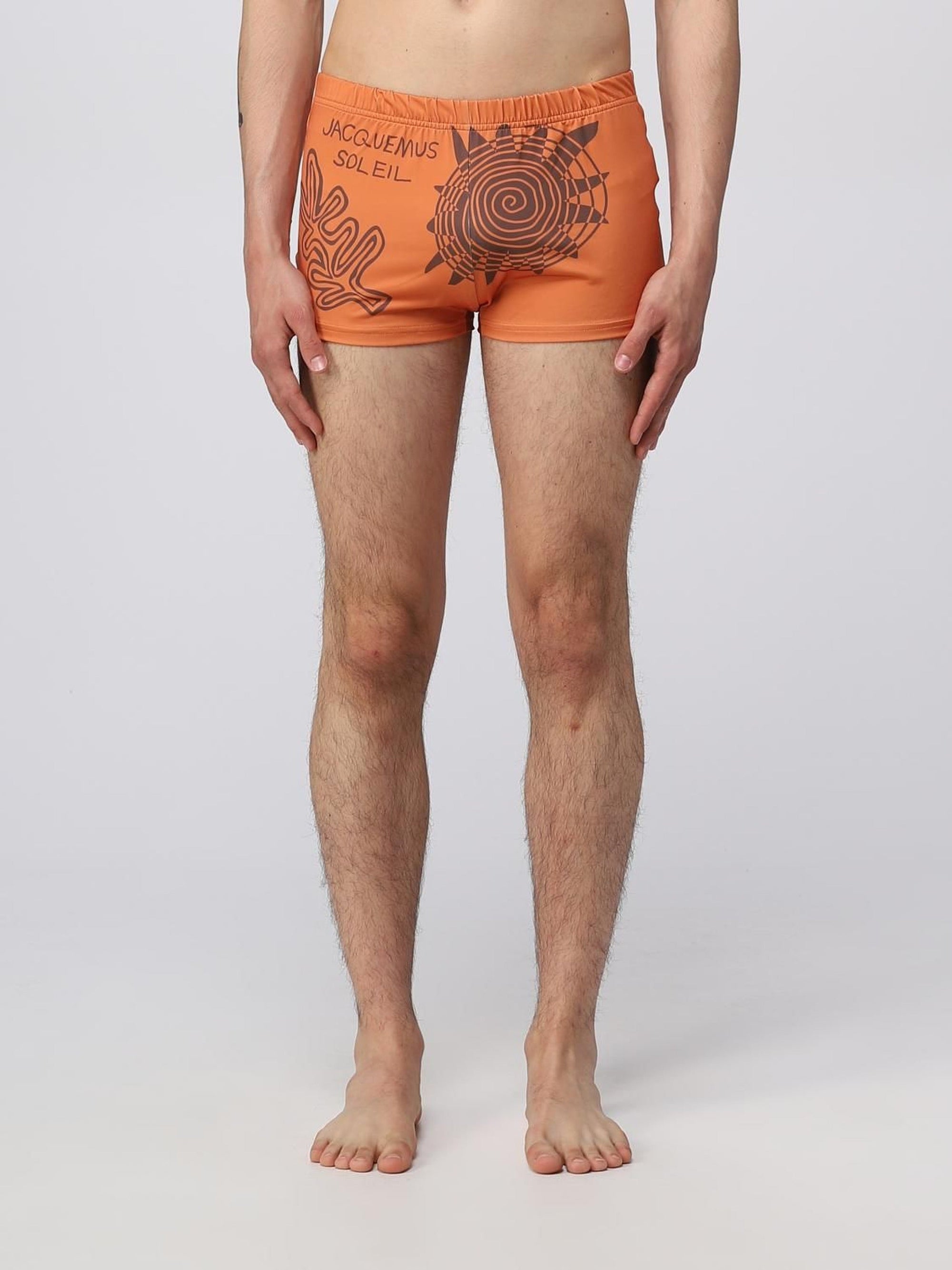 PRINT ARTY LEAF ORANGE LE SHORT DE BAIN