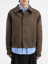 DARK BROWN LE BOMBER FELTRO