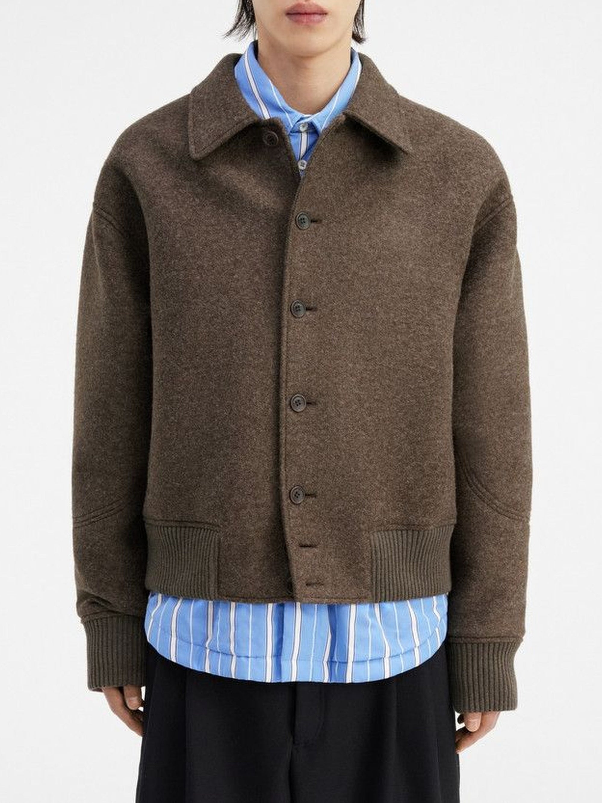 DARK BROWN LE BOMBER FELTRO