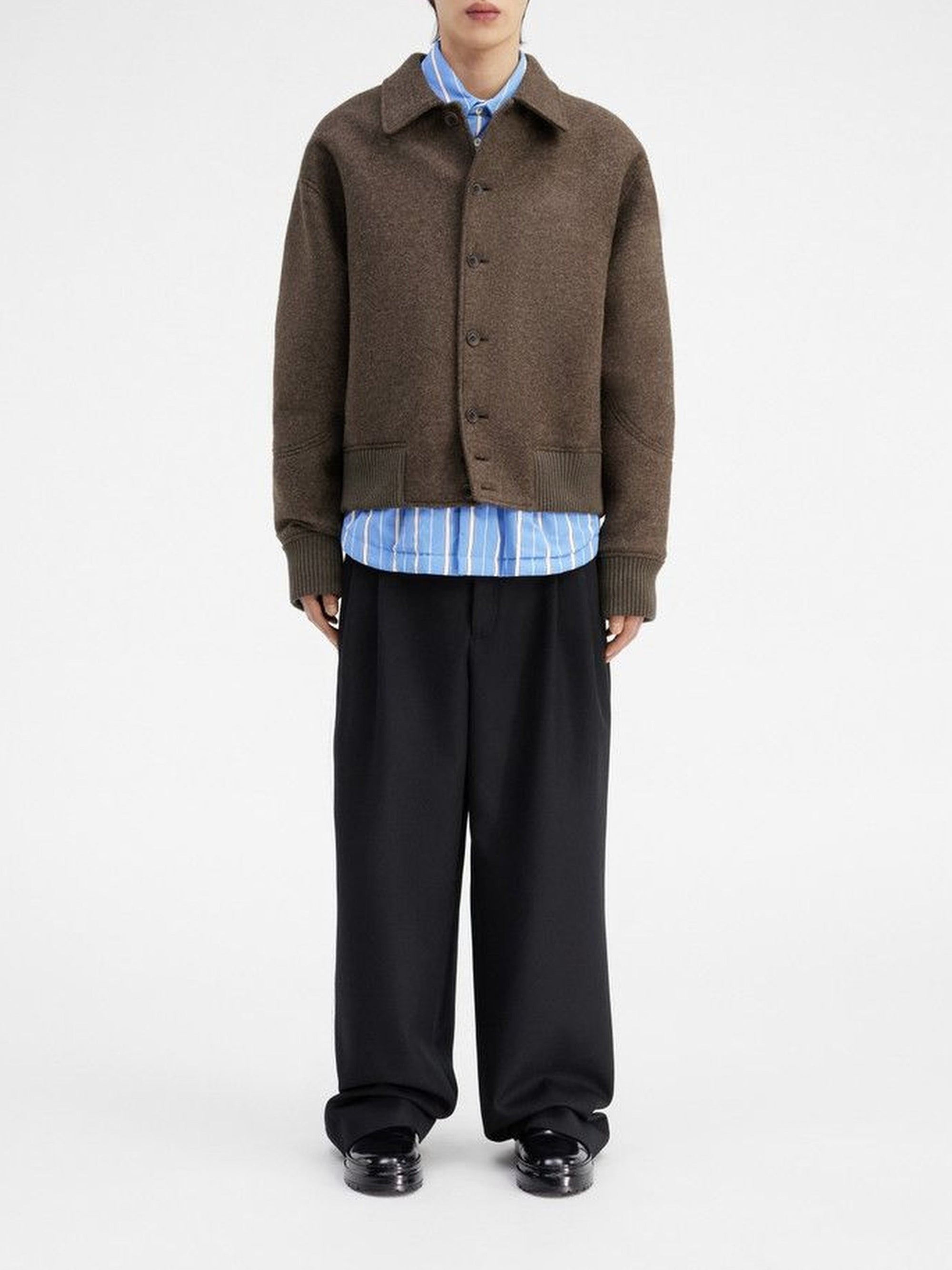DARK BROWN LE BOMBER FELTRO