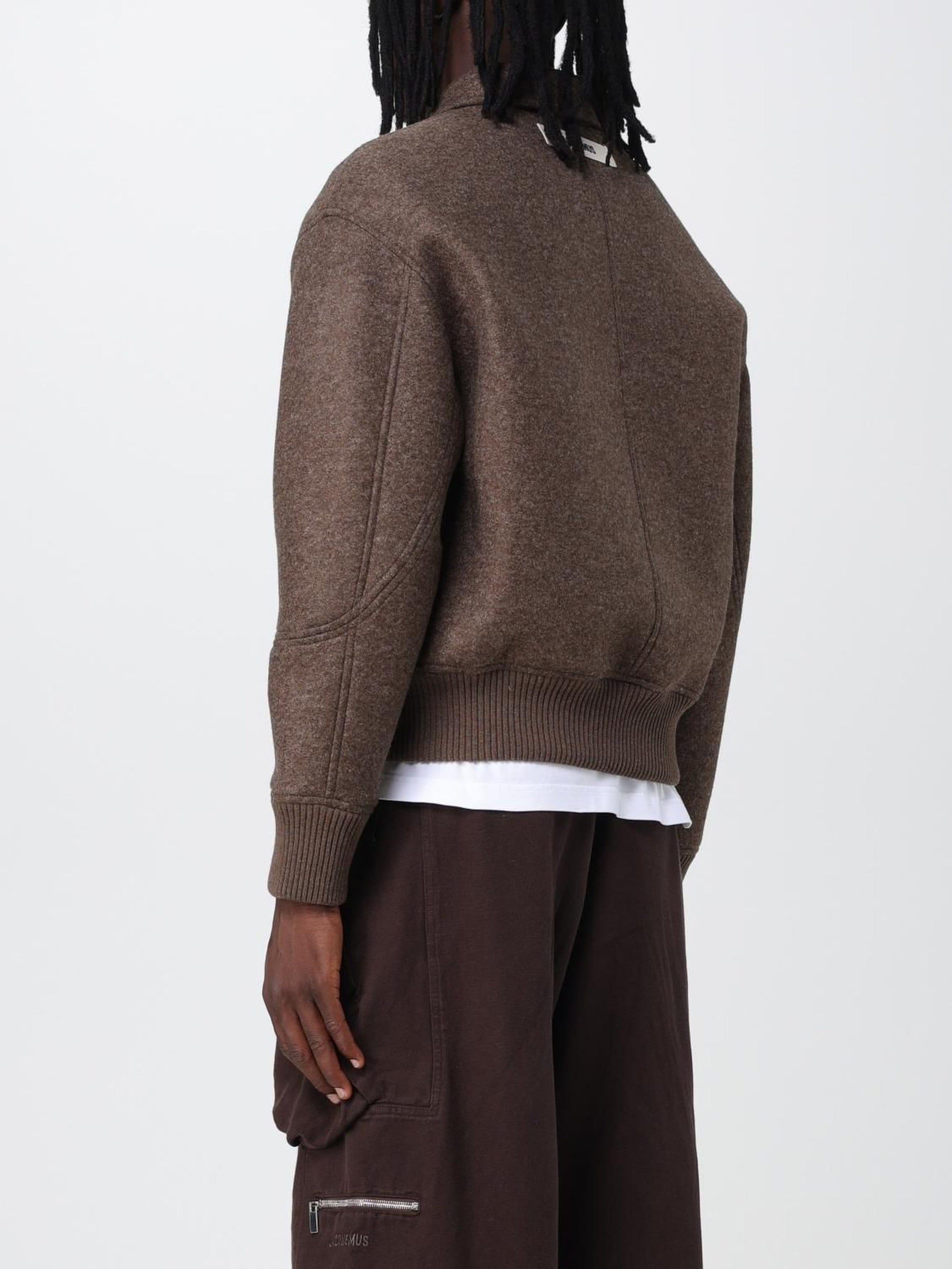 DARK BROWN LE BOMBER FELTRO