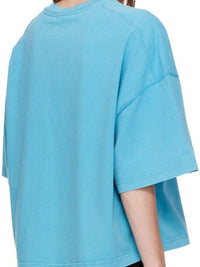 T-shirt Corto boxy à logo - Blue
